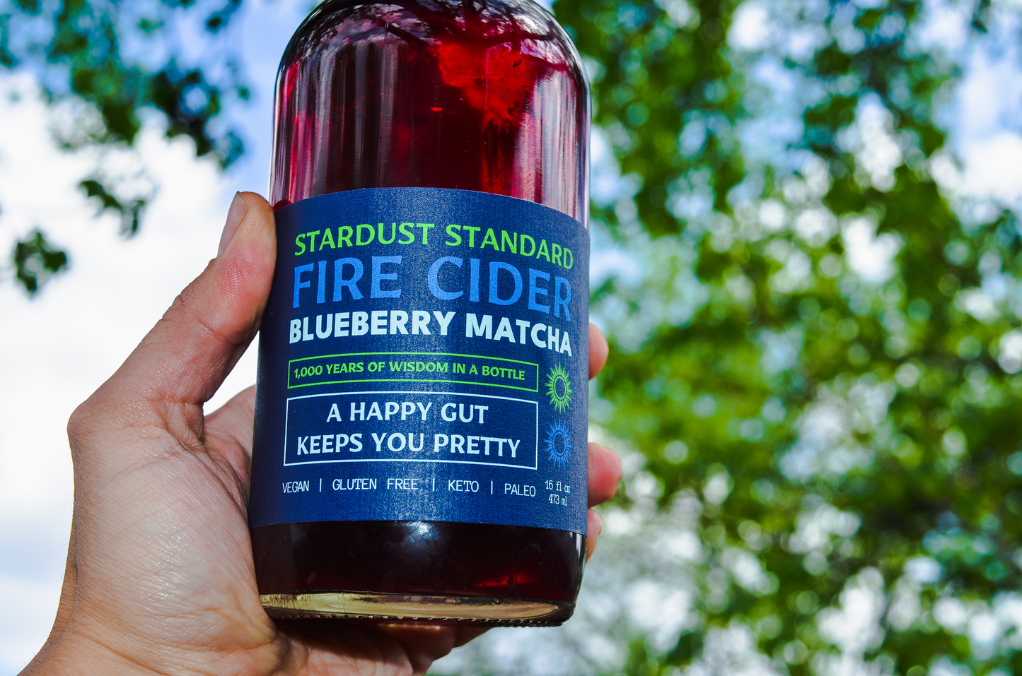 Blueberry Matcha Fire Cider