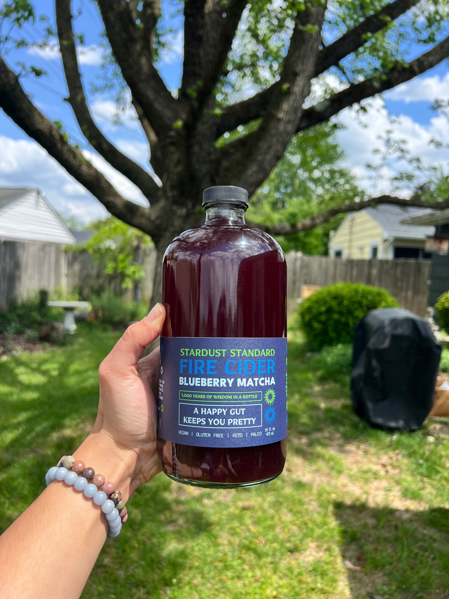 Blueberry Matcha Fire Cider